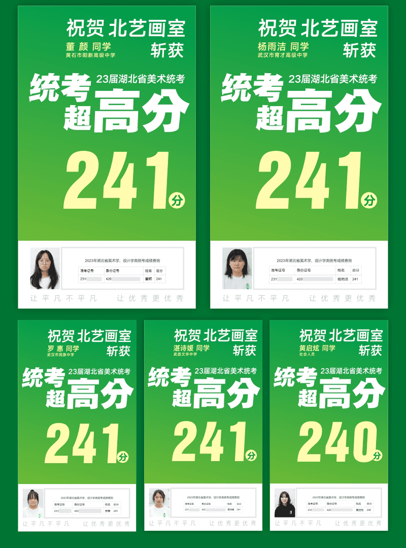 北艺2023届学员成绩喜报