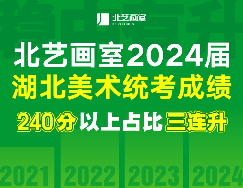 北艺画室2024届湖北美术统考240分以上占比三连升！